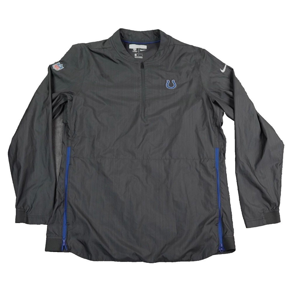 Indianapolis Colts Nike Sideline 1/4 Zip Jacket Men L Game Worn Jon Gannon Coach
